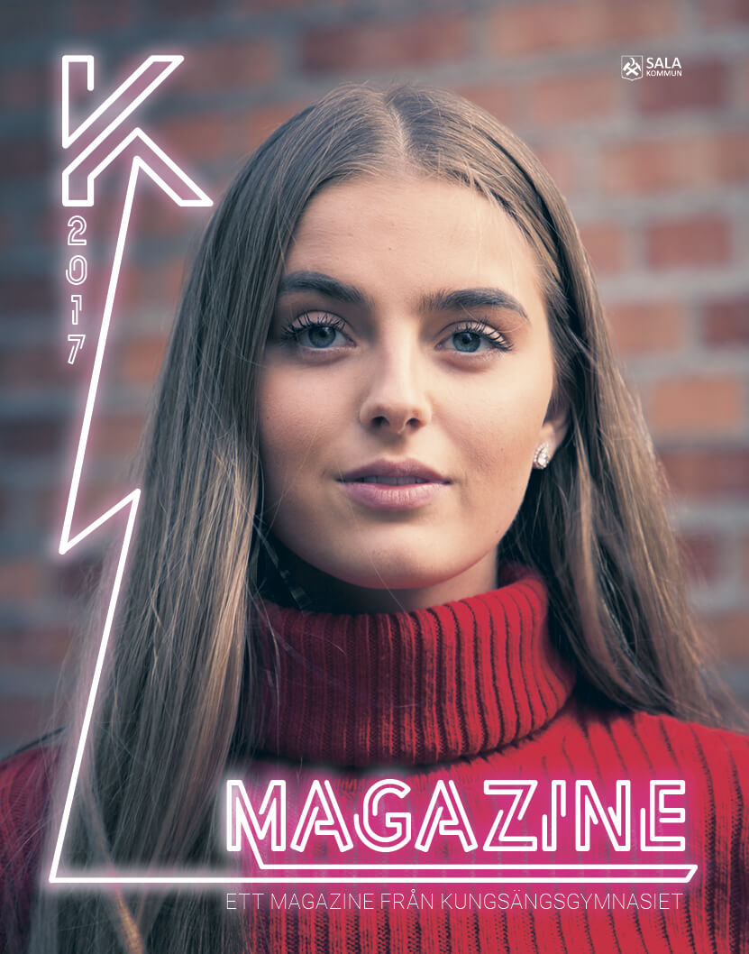 Omslaget på Kungsängsgymnasiets K Magazine inför läsåret 2018