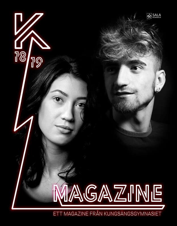 Omslaget på Kungsängsgymnasiets K Magazine inför läsåret 2019